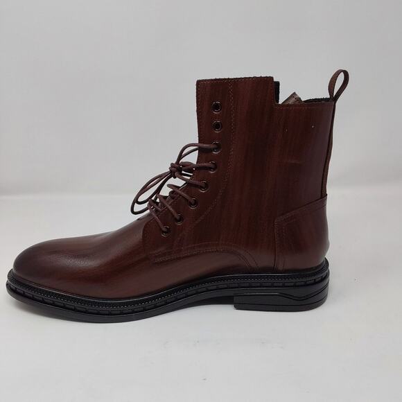 Mens Brown Boots Side Zip Lace Up Ankle Boots EU 46 US 12 main image 9